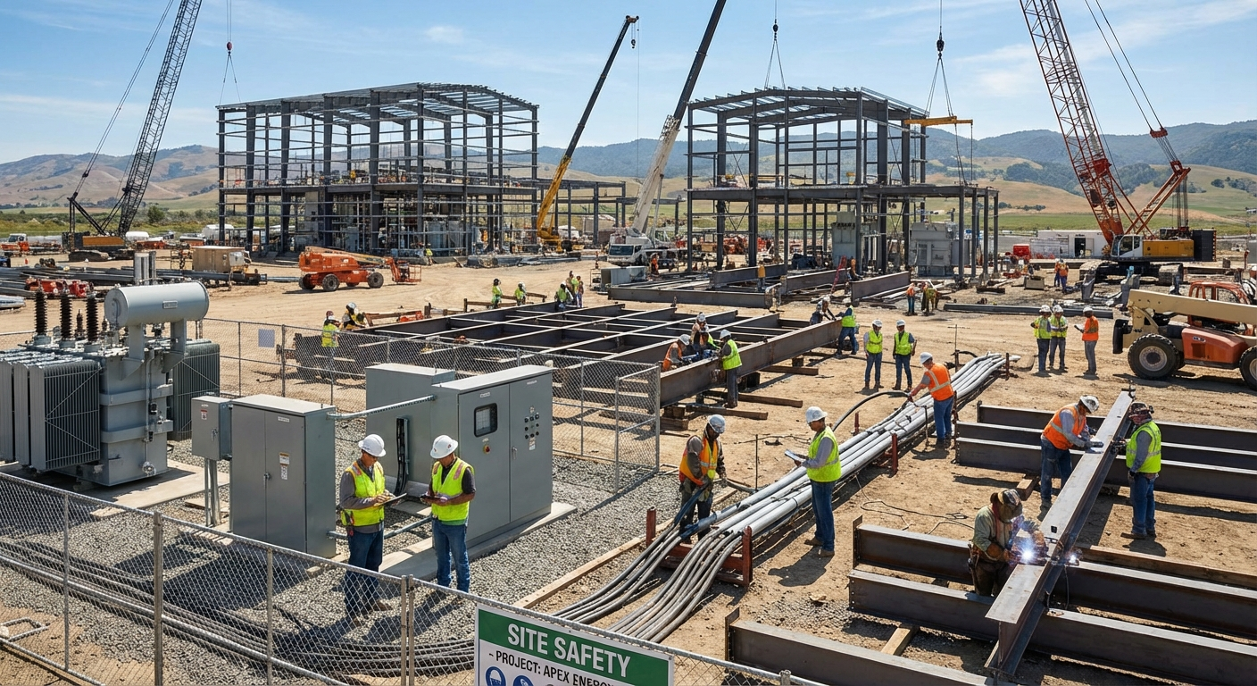 Instalação elétrica industrial